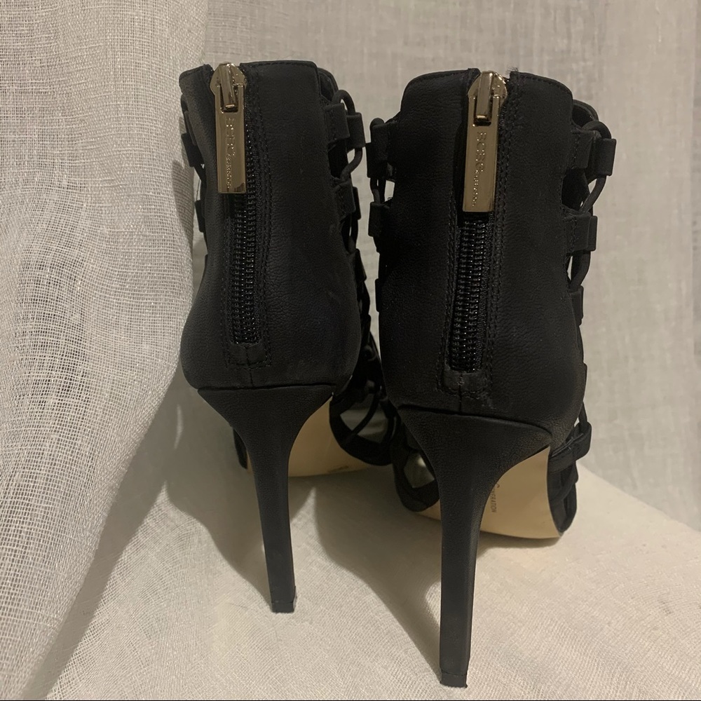 Black Opened Toe Heels - image 4